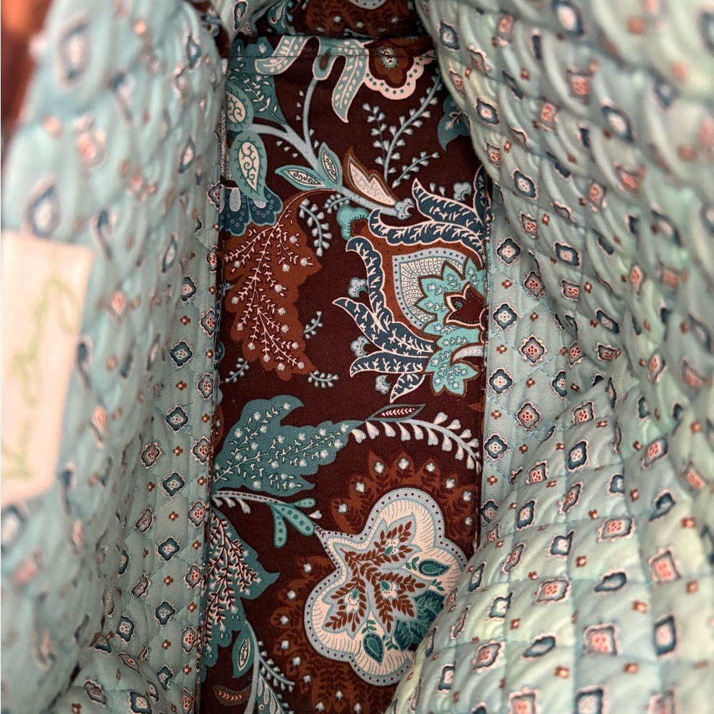 Vera Bradley Blue Java Floral Patterned Tote Bag … - image 7